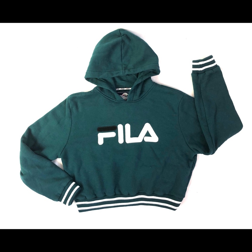 Fila Cropped Hoodie Sweatshirt Logo Hoodie medium